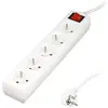 Bloc multiprise ZENITECH 5 prises 16A avec interrupteur - Blanc