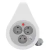 GEB ZENITECH Mini enrouleur couleur 16A 2P+T 3 prises 7 m - Gris