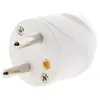 ZENITECH Fiche électrique mâle sortie coudée 16A 2P+T blanc