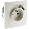 NO NAME DIWONE Prise DIWONE 2P+T 16A Encastrable Équipée d'une Prise USB 2,1A