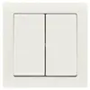Zenitech Double interrupteur va-et-vient saillie complet Besto, blanc