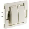 Double va et vient Venus bornes auto composable blanc