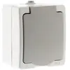 Prise 2P+T 16A Gris Clair IP54 - Akya