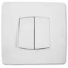 HBF Interrupteur DIWONE Double Va-et-Vient Borne-Auto Vis et Griffes Blanc