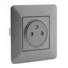 Prise de courant affleurante 2P+T 16A simple Titanium - Artezo