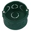 HBF Boîte maçonnerie Ø65x40mm - appareillage vis et griffes + avec vis - Vert - Zenitech