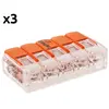 Lot de 3 bornes de raccordement S221 Compact - Connexion rapide - 5 co...