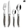Lou Laguiole Ensemble de coutellerie 24 pcs Tradition Poivre TU