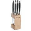 Amefa Lou Laguiole Ensemble de bloc à couteaux à steak 7 pcs Anthracite TU