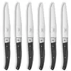 Lou Laguiole - 6 couteaux steak lame dentée pro gris - 23.2 cm T.U
