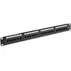 Panneau de brassage - CAT6 UTP - 24 ports - Certification CAT6 - Noir