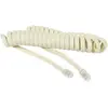CUC Câble téléphone spirale ivoire 2m - Ivoire - Câble de téléphone - 2 mètres - RJ11