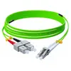 Jarretière duplex 2.0 mm OM5 SC-UPC/LC-UPC vert - 5 m