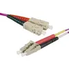 Jarretière optique duplex multimode 2mm OM4 SC-UPC/LC-UPC - 2 m
