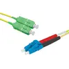 Inconnu Jarretière optique duplex monomode OS2 9/125 SC-APC/LC-UPC jaune...