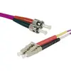 EXERTIS CONNECT Jarretière optique duplex multimode 2mm OM4 LC-UPC/ST-UPC (1 mètre)