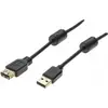 Hypertec Rallonge USB 2.0 type A / A  avec ferrites noire - 1,5 mètre