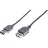 EXC Rallonge éco. USB 2.0 type A /A male/femelle gris de 1,80 mètre