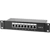 Panneau de brassage cat6 8 ports 10pouces noir