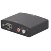 exertis Connect - Adaptateur vidéo - HD-15 (VGA), RCA x 2 femelle pour HDMI, DC jack de 5,5 x 2,1 mm - noir