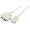 Dexlan - Câble de modem nul - DB-9 (F) pour DB-25 (M) - 3 m