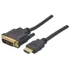 Dexlan Cordon hdmi a male/ dvi d male- 10 m