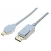 KOMELEC Câble mini displayport vers displayport mâle - blanc 3 mètres