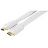 DEXLAN Cordon HDMI male haute vitesse plat blanc 5 mètres