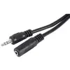 Rallonge stéréo Jack 3.5 mm noire - 5 m