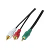 Generique Cordon Stereo Jack3.5mm/ 2 x rca Pc99 Vert m/m - 3m