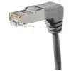 CUC Cordon RJ45 catégorie 6A S/FTP coudé bas gris - 1 m