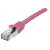 DEXLAN Cordon RJ45 catégorie 6A S/FTP LSOH snagless rose - 0,15 m