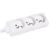 Dexlan Bloc de 3 prises - SAFETOOL - 4 m - Bipolaire + terre - 16 A - Blanc