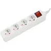 Dexlan Multiprise 4 prises avec interrupteur blanche - 4,0 m