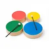Fuzeau Set de 4 Tambours Bois - Couleur + 2 Mailloches