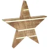 Sia Deco Étoile décorative en bois de mangue bois et crème H29