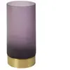 Sia Deco Vase décoratif en verre soufflé violet et or H24