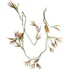 Sia Deco Guirlande de feuilles et mini fleurs artificielles oranges H185