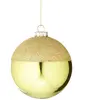Sia Deco Boule de noël décorative bicolore en verre doré D10