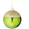 Sia Deco Boule de noël bicolore décorative en verre vert D10