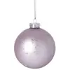 Sia Deco Boule de noël décorative pailletée et mate en verre rose pâle D8