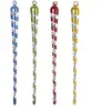 Sia Deco Set de 4 suspensions de noël glaçons en verre jaune et vert H15