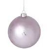Sia Deco Boule de noël pailletée et mat en verre rose pâle D10