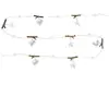 Sia Deco Guirlande décorative de coeurs et d'étoiles en verre transparent H180