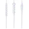 Sia Deco Set de 3 suspensions de noël irisées en verre transparent H20