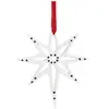 Sia Deco Suspension de noël décorative en grès blanc et noir H13