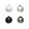 Sia Deco Set de 12 boules de noël décoratives en verre gris et blanc D6