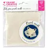 Toile à Punch Needle - Graine Créative - Ecru - 25 x 25 cm - Solide - Prédécoupée