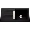 EWI - Evier à encastrer Solaire 1 cuve + 1 égouttoir noir EV296VEAP009