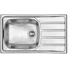 LUISINA EWI Evier cuisine à encastrer 1 grand bac + 1 égouttoir Quartz - Inox - 86 x 50 cm